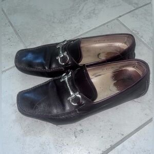 salvatore ferragamo parigi driving loafers leather 10.5 USED condition
